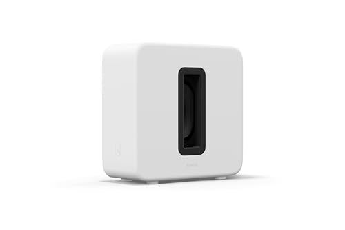 Sonos Sub 4 Subwoofer Inalámbrico con Wi-Fi, Woofers Elípticos Dobles y Amplificadores Clase D, Compatible con Arc Ultra, Arc y Beam