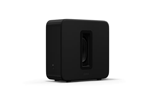 Sonos Sub 4 Subwoofer Inalámbrico con Wi-Fi, Woofers Elípticos Dobles y Amplificadores Clase D, Compatible con Arc Ultra, Arc y Beam