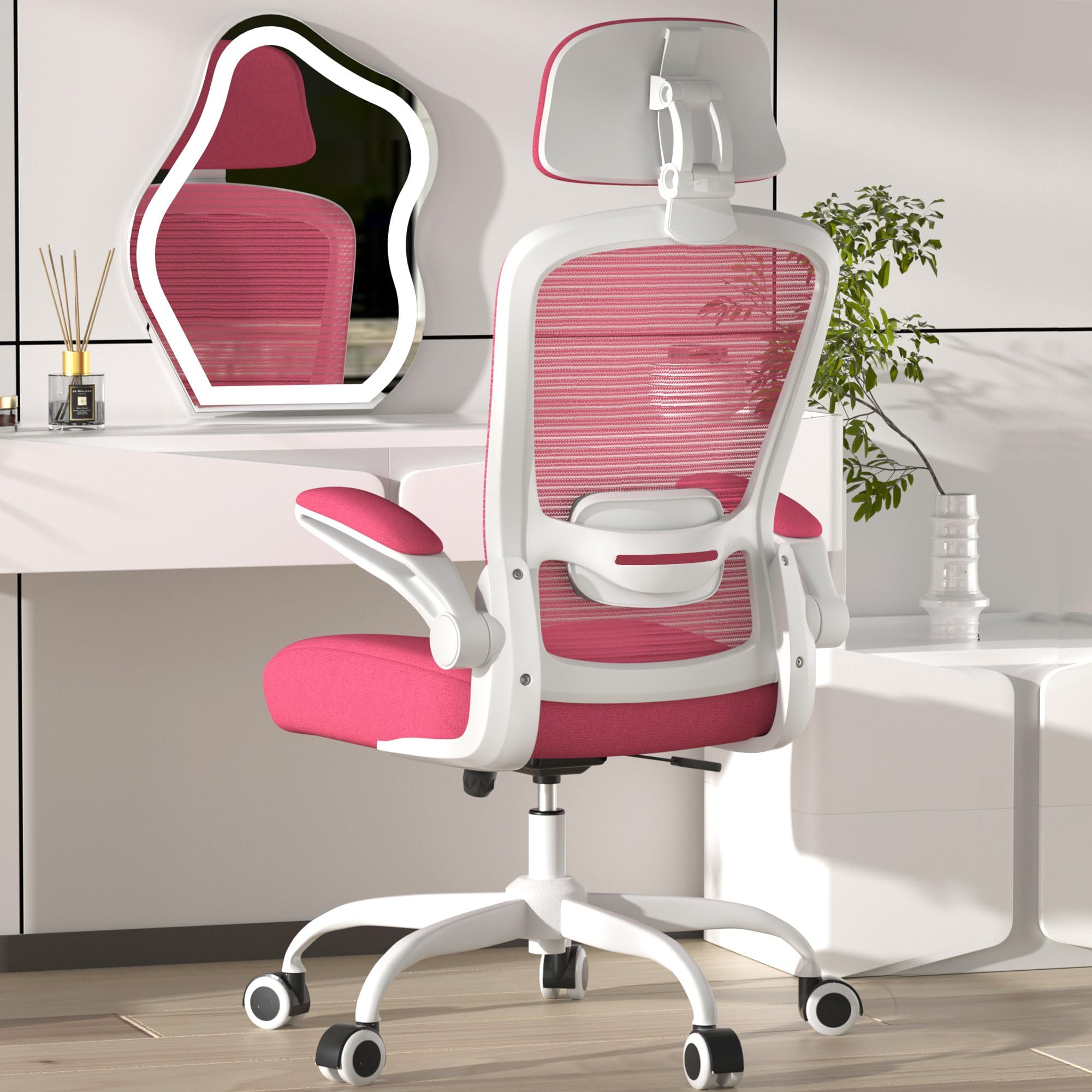 Silla Ergonómica de Oficina Mimoglad con Respaldo Alto, Soporte Lumbar Ajustable, Reclinación de 90° a 135° y Malla Transpirable