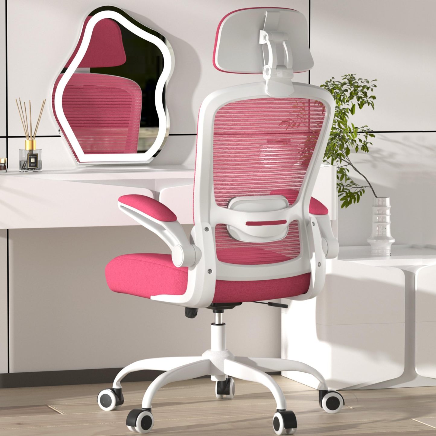 Silla Ergonómica de Oficina Mimoglad con Respaldo Alto, Soporte Lumbar Ajustable, Reclinación de 90° a 135° y Malla Transpirable