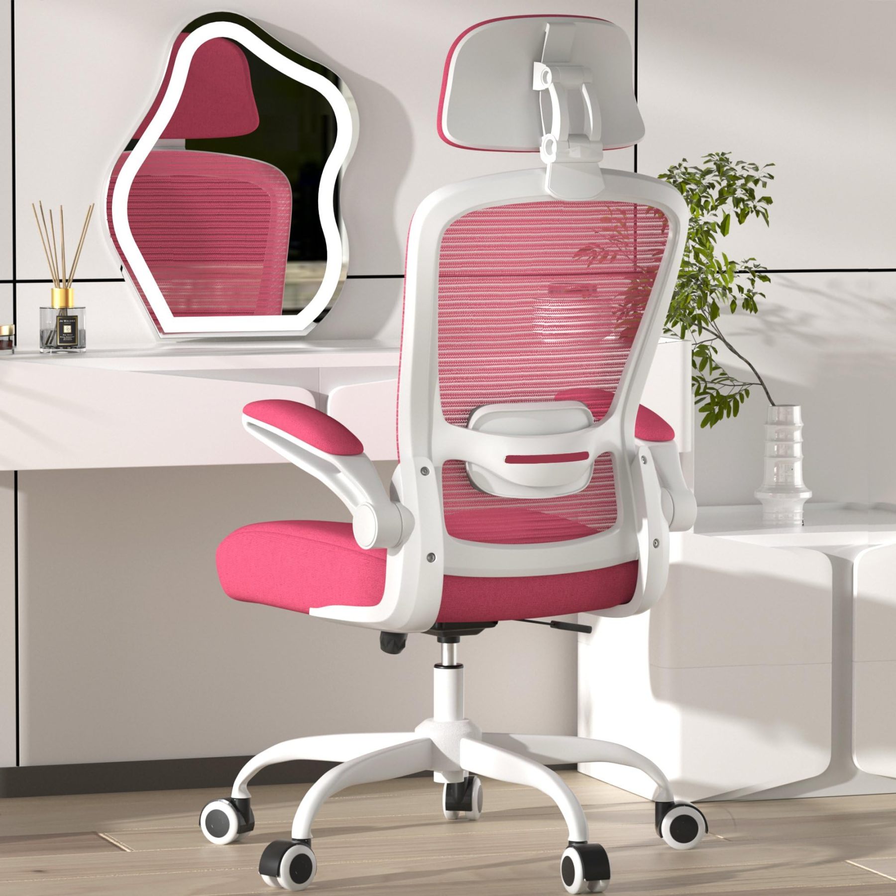 Silla Ergonómica de Oficina Mimoglad con Respaldo Alto, Soporte Lumbar Ajustable, Reclinación de 90° a 135° y Malla Transpirable