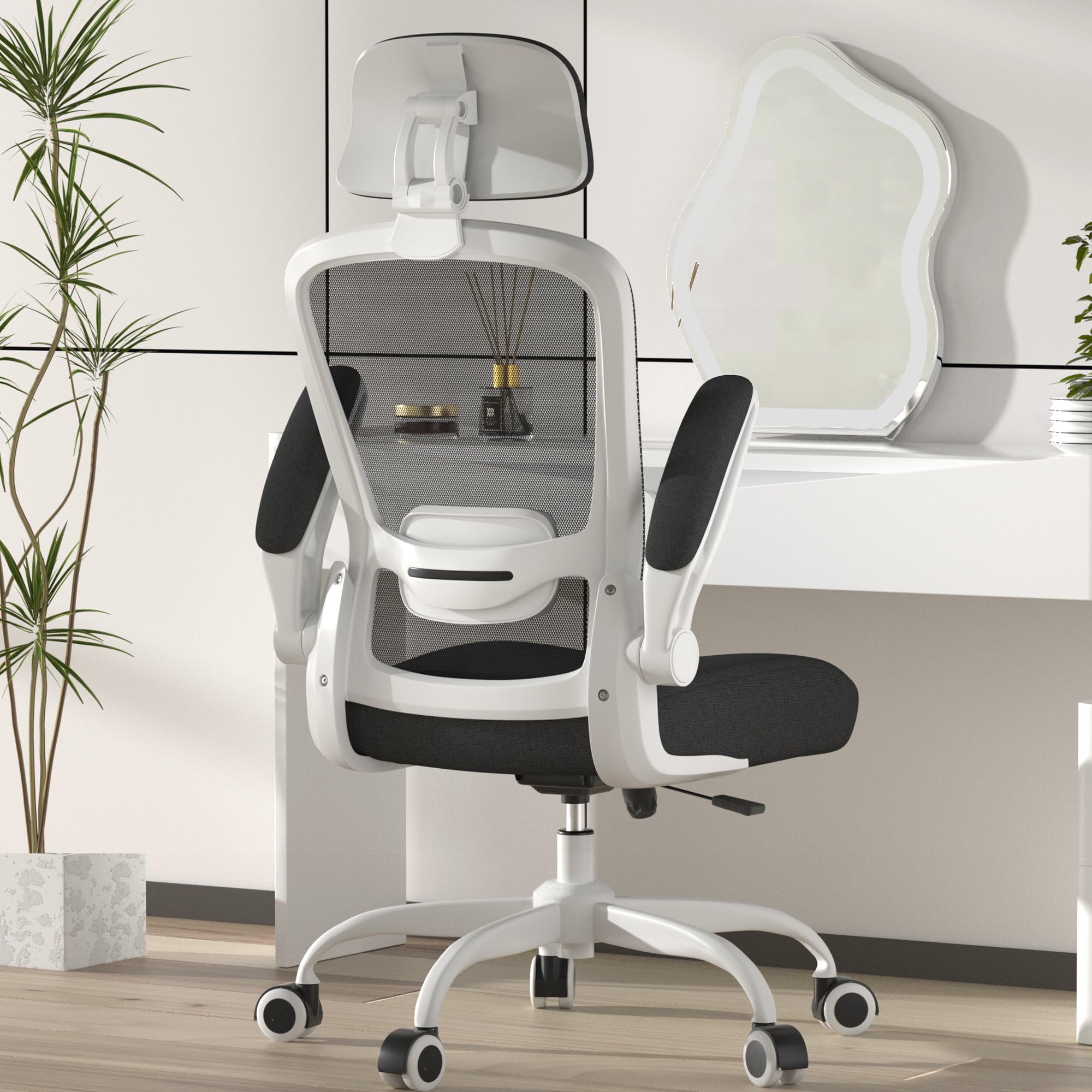 Silla Ergonómica de Oficina Mimoglad con Respaldo Alto, Soporte Lumbar Ajustable, Reclinación de 90° a 135° y Malla Transpirable