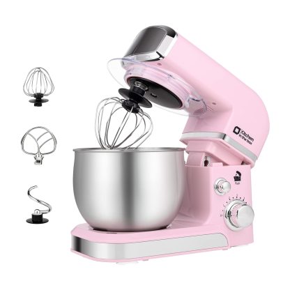 Kitchen in the Box Batidora de Pedestal de 3.2 Qt con 6 Velocidades | Ligera y Portátil | Incluye 3 Accesorios para Uso Diario