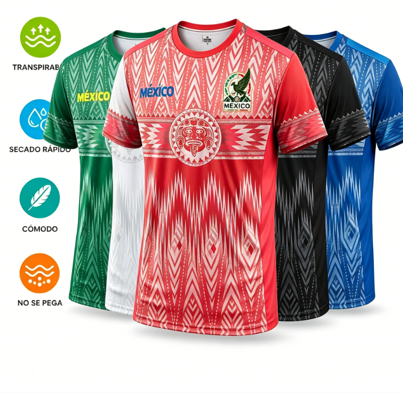 Camiseta deportiva de manga corta, edición limitada con estampado de motivos de aficionados al fútbol de estilo mexicano, modelo 2026, apta para entrenamiento al aire libre, unisex, tejido cómodo y transpirable, ideal para competiciones, entrenamiento y u
