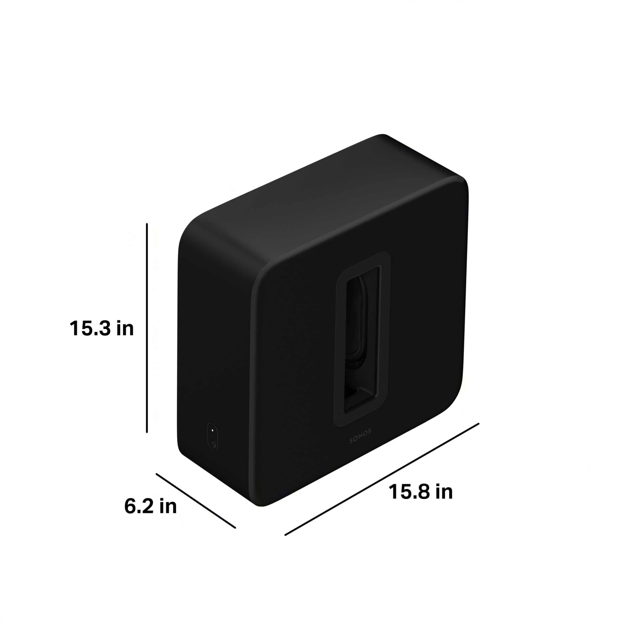 Sonos Sub 4 Subwoofer Inalámbrico con Wi-Fi, Woofers Elípticos Dobles y Amplificadores Clase D, Compatible con Arc Ultra, Arc y Beam