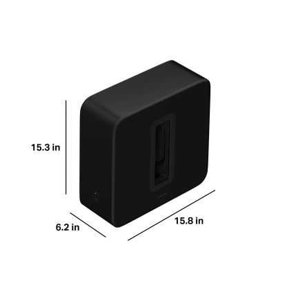 Sonos Sub 4 Subwoofer Inalámbrico con Wi-Fi, Woofers Elípticos Dobles y Amplificadores Clase D, Compatible con Arc Ultra, Arc y Beam