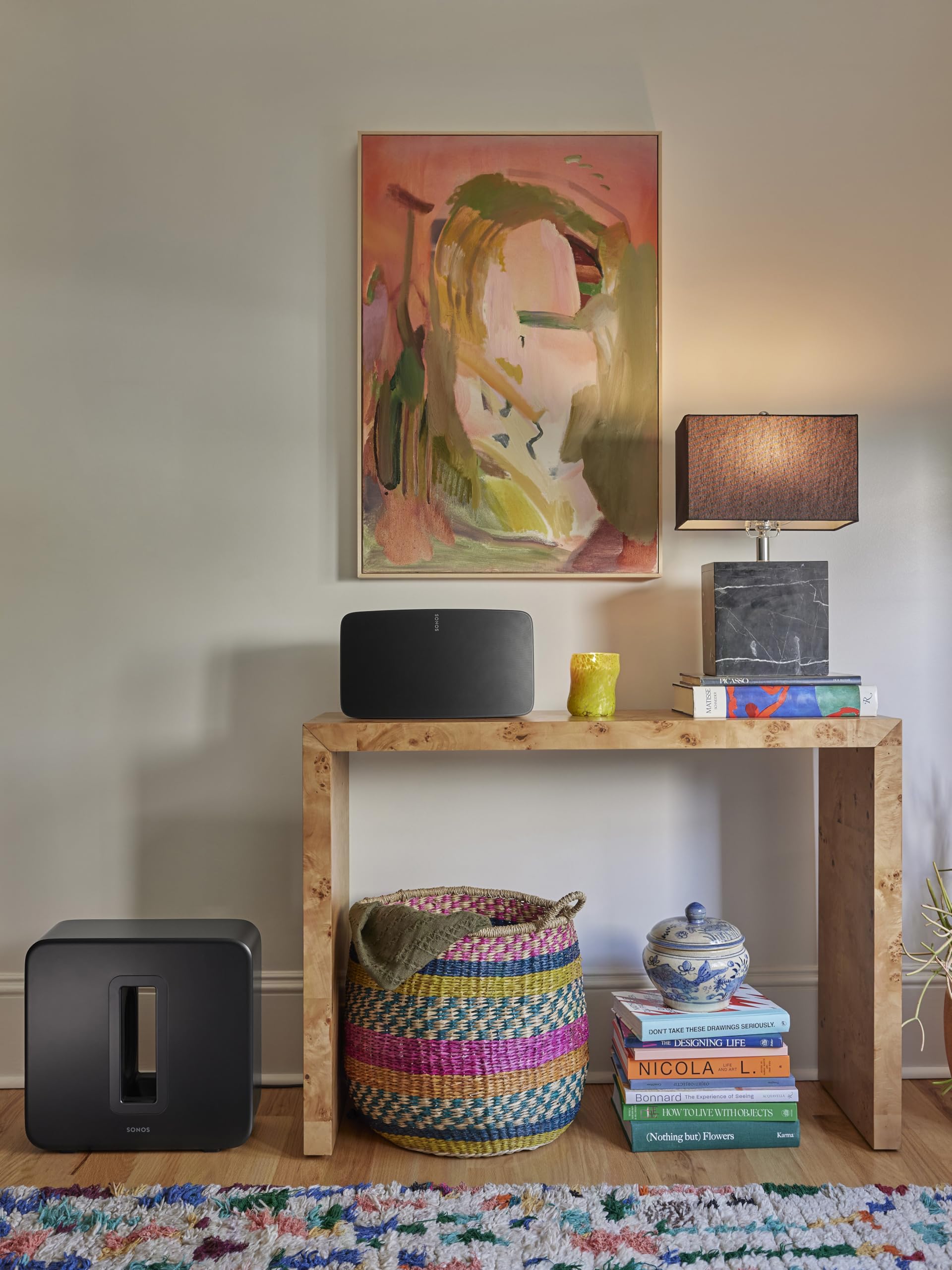 Sonos Sub 4 Subwoofer Inalámbrico con Wi-Fi, Woofers Elípticos Dobles y Amplificadores Clase D, Compatible con Arc Ultra, Arc y Beam