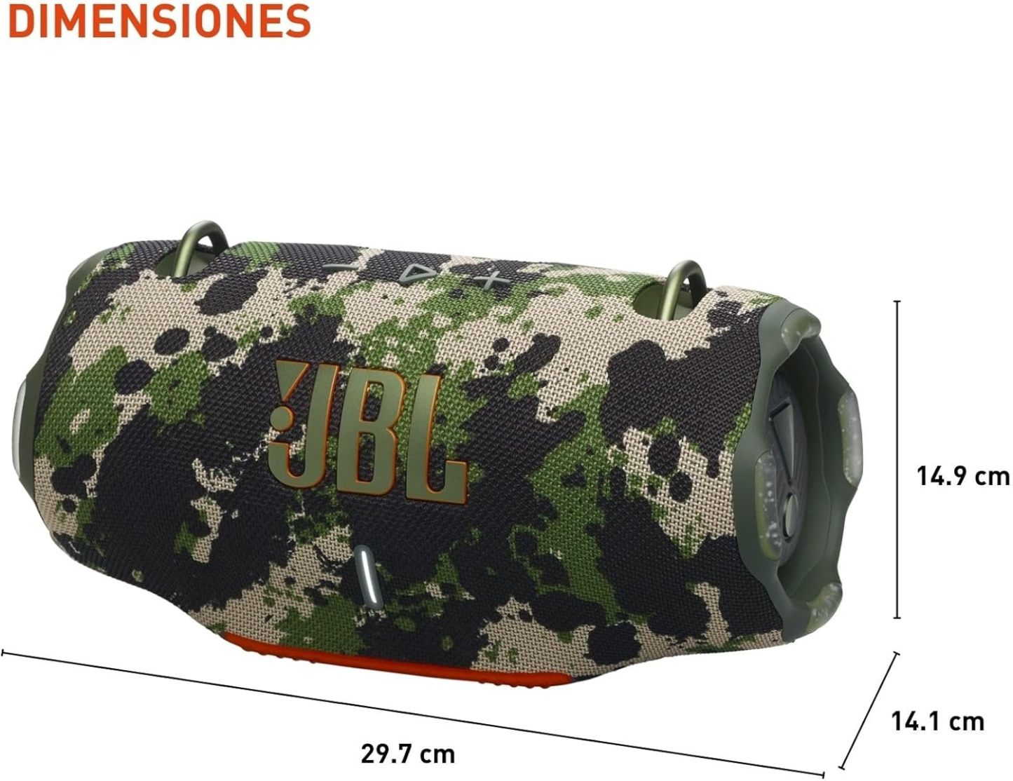 JBL Xtreme 4 Bocina Portátil Bluetooth, Reproducción 24 Horas, Resistente al Agua IP67 - Negro