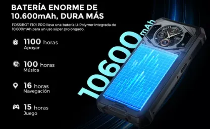 Fossibot F101 Pro Dual SIM 128 GB Negro 8 GB RAM