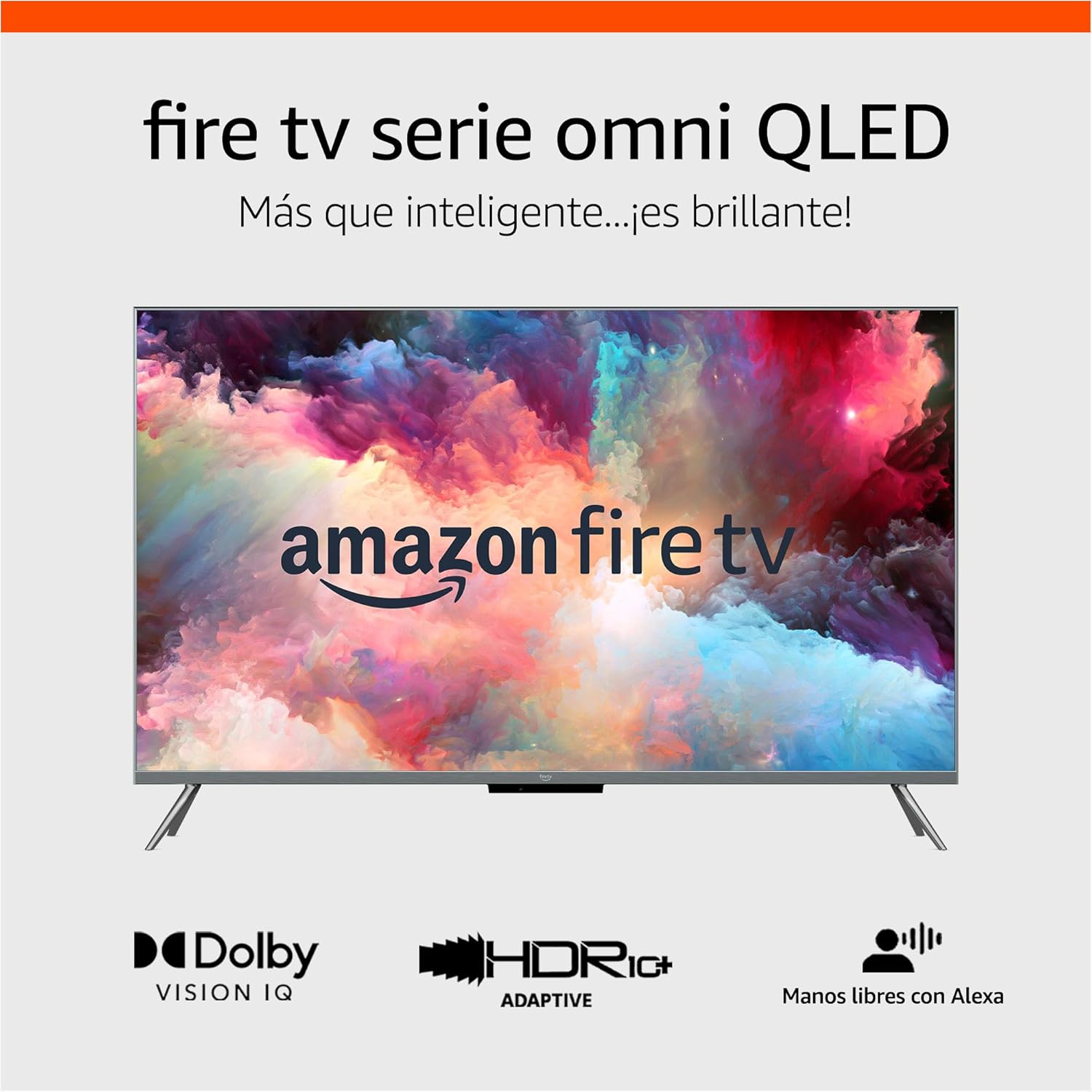 Televisión inteligente Amazon Fire TV Serie Omni QLED de 55" en 4K UHD con Dolby Vision IQ, atenuación local y control por voz con Alexa