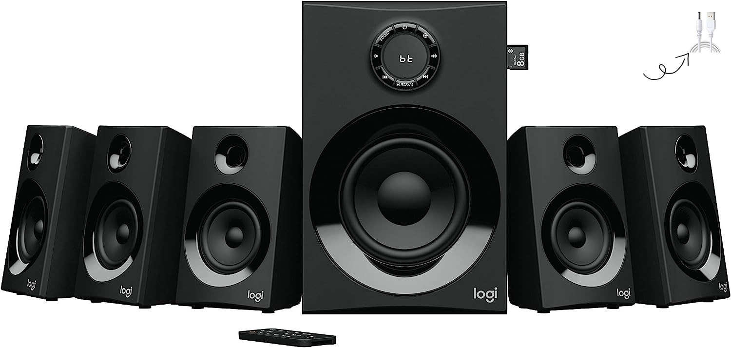 Logitech - Z607 - Sistema de audio 5.1 - Negro-----Cable de alimentación