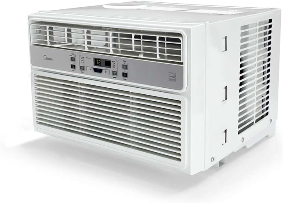 Midea 8.000-1200 BTU EasyCool aire acondicionado para ventana, deshumidificador y ventilador, enfriar, circular y deshumidificar hasta 350 metros cuadrados Ft, filtro reutilizable, control remoto-filtro de aire acondicionado