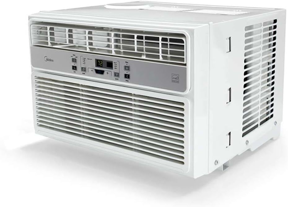 Midea 8.000-1200 BTU EasyCool aire acondicionado para ventana, deshumidificador y ventilador, enfriar, circular y deshumidificar hasta 350 metros cuadrados Ft, filtro reutilizable, control remoto-filtro de aire acondicionado
