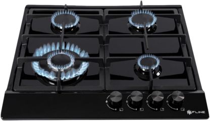 Parrilla De Gas Empotrable 4 Quemadores | Acero Inoxidable | Gas LP Y Gas Natural | Encendido Electrónico | Estufa De Mesa | Parrilla De Inducción | Fácil Limpieza