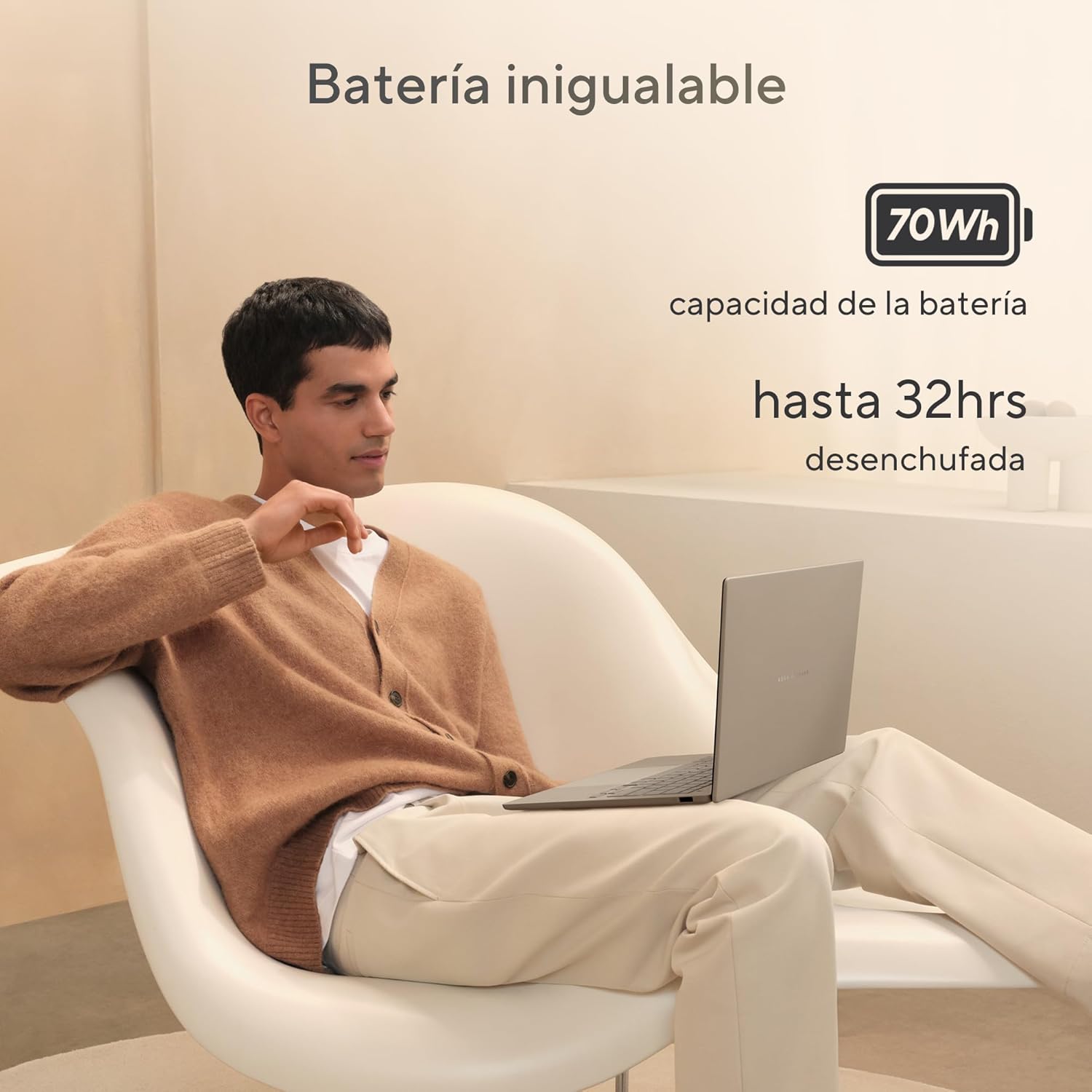 ASUS Laptop Zenbook A14/14 OLED/Snapdragon X X1 26 100/NPU hasta 45 TOPS/16GB RAM/512GB SSD/Cámara FHD con IR/Teclado Retroiluminado en Español/Funda(Garantía y Servicio en México)