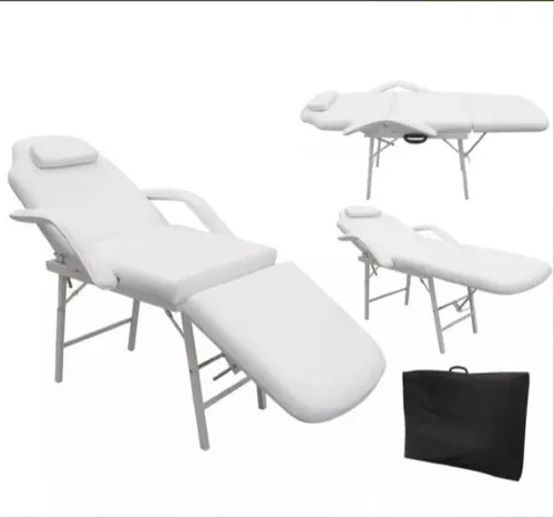 Silla Faciales Cama Camilla Sillón Spa Masaje Fisioterapia Color Blanco
