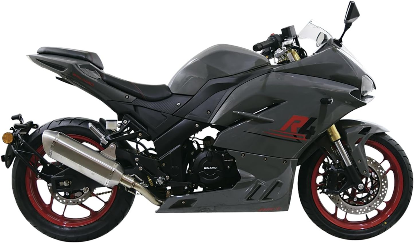 DINAMO Motocicleta Deportiva R4 Gris 2024