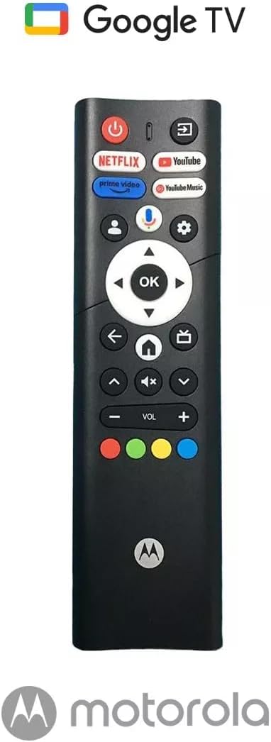 Motorola Google TV 32" HD LED Smart TV Android 720p Google Assistant Netflix Youtube Compatible MOT32HLE11 2024 Model Negro Bezel