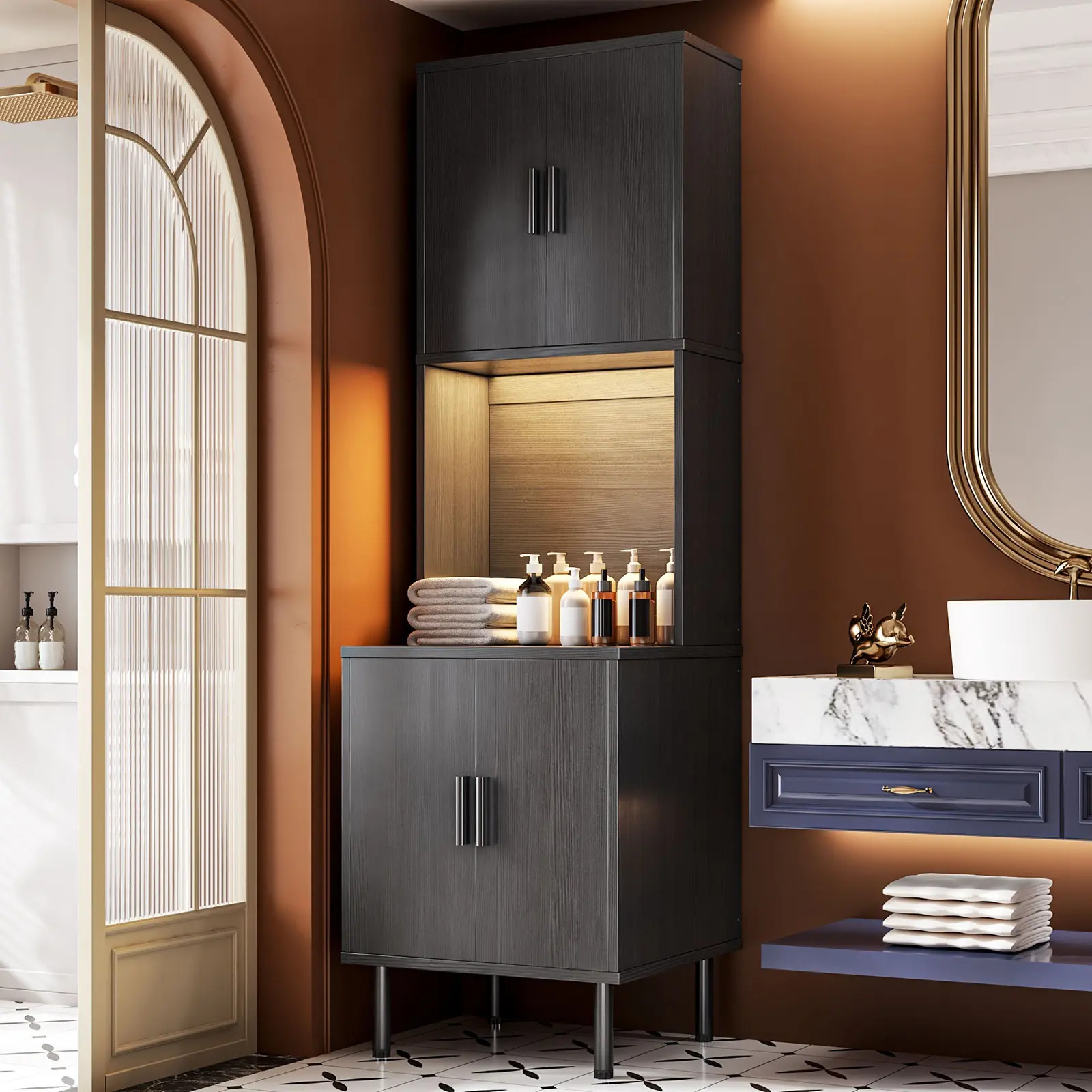 Rack Mueble Organizador Multiusos Cocina Moderno Microondas