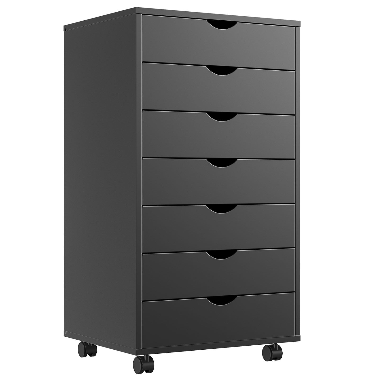 Cómoda EDX de 7 cajones: amplio armario de madera para organizar el dormitorio, el hogar y la oficina, color blanco