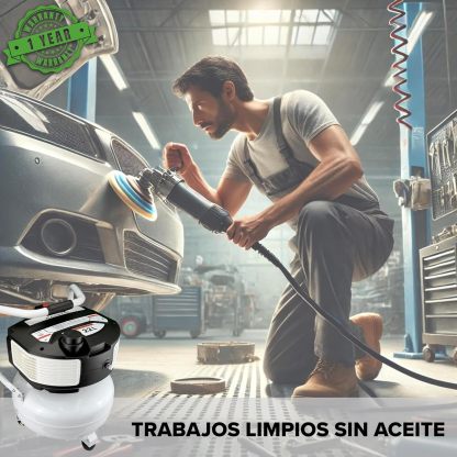 MARIETTA Compresor de Aire Libre de Aceite 1.5HP 22L Robusto con Kit de Accesorios y Manguera de 5 metros.