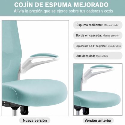 Silla Ergonómica de Oficina Mimoglad con Respaldo Alto, Soporte Lumbar Ajustable, Reclinación de 90° a 135° y Malla Transpirable
