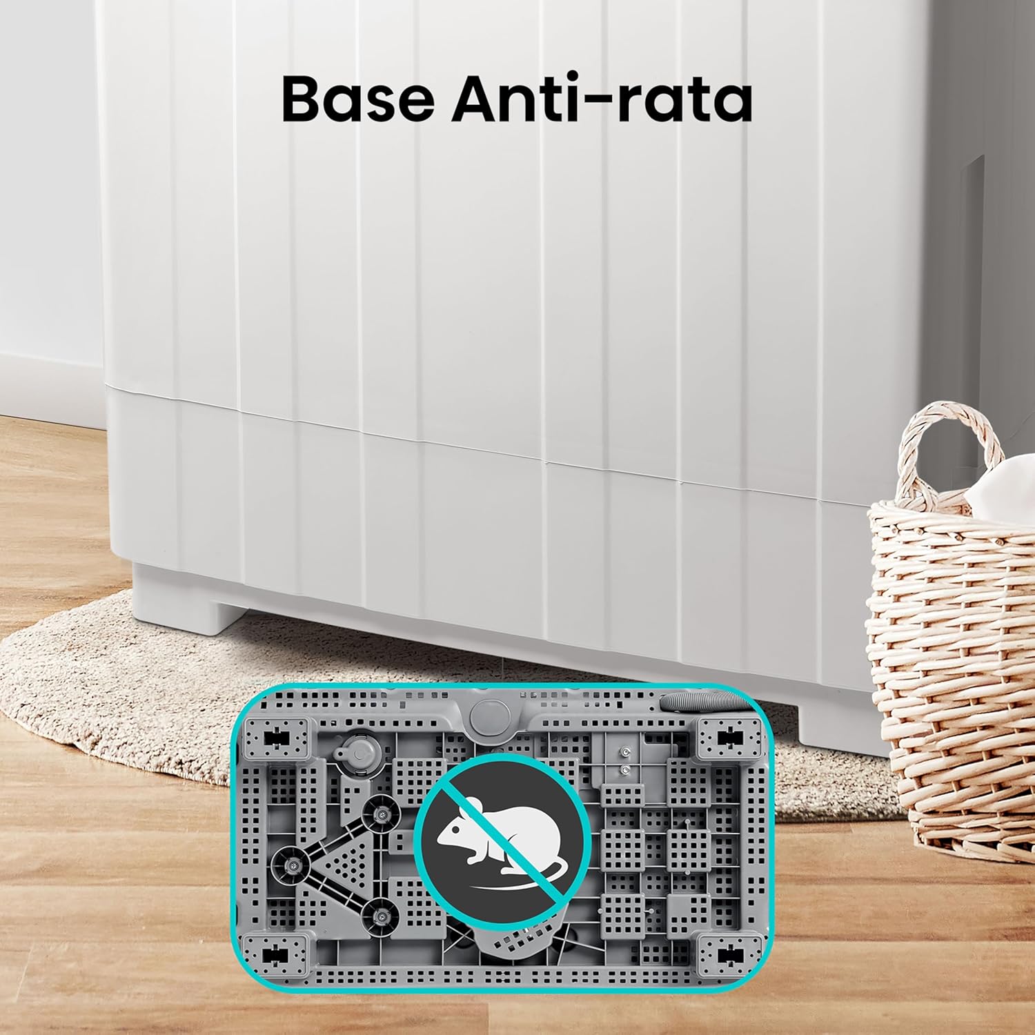 Hisense Lavadora doble tina WSA1604P, Semiautomática, 16 Kg, Temporizador de Lavado y Centrifugado, 88x52x99cm(AnchoxLargoxAlto), Blanco/Azul
