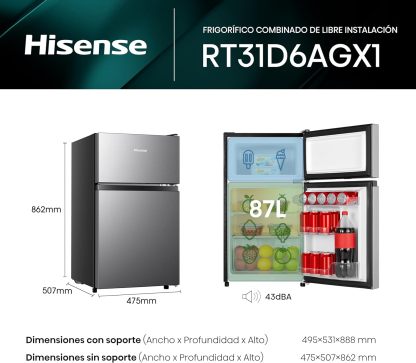 Hisense Frigobar 3.3 Pies mod. RT31D6AGX1