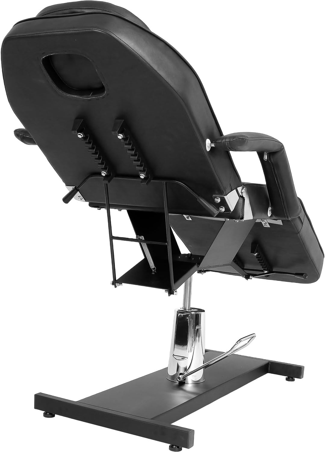 RACK & PACK Silla Sillon Reclinable para Masaje Profesional Lashista Skinker Giro 360° Respaldo 30° 10 Posiciones Soporta 150 Kg Sistema Hidraulico Camilla para SPA Tattoo Estructura Robusta