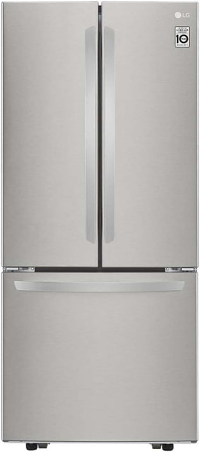 Refrigerador LG French Door 22 pies cúbicos, Acero Inoxidable con Autodiagnóstico Smart Diagnosis, descongelacion automatica, gris, modelo GF22BGSK