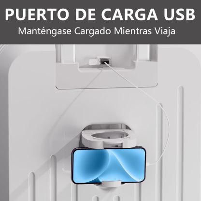 HOGESA Juego de Maletas de Viaje, Maletas de Viaje Carry On 21”, Maleta de Mano Pequeña con Ruedas Silenciosas de 360 Grados, Equipaje de Mano para Avion con Candado de Seguridad - 2 Piezas (Blanco)