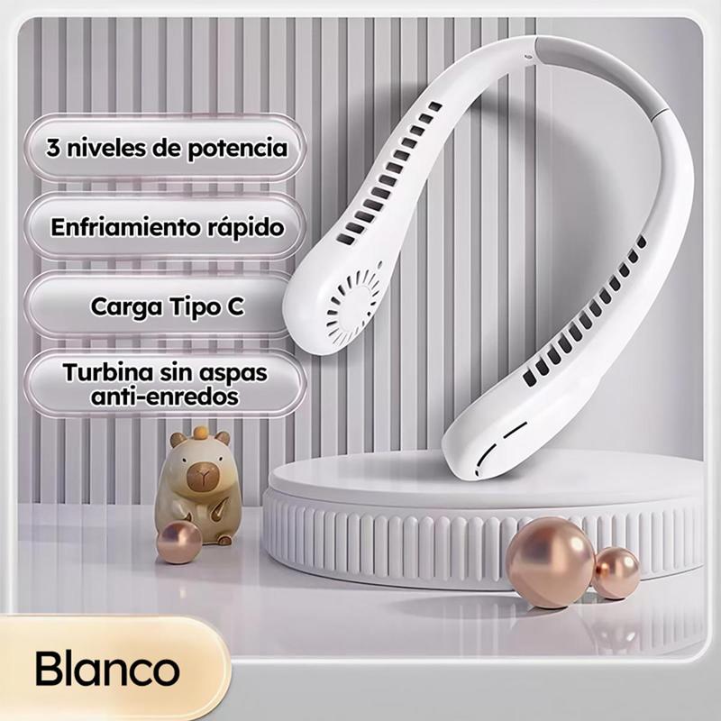 Bugu Ventilador De Cuello Recargable Para Hogar Oficina Fitness ABS Material Ventiladores De Refrigeración Portátiles Silencioso Ventilador de Cuello Sin Aspas