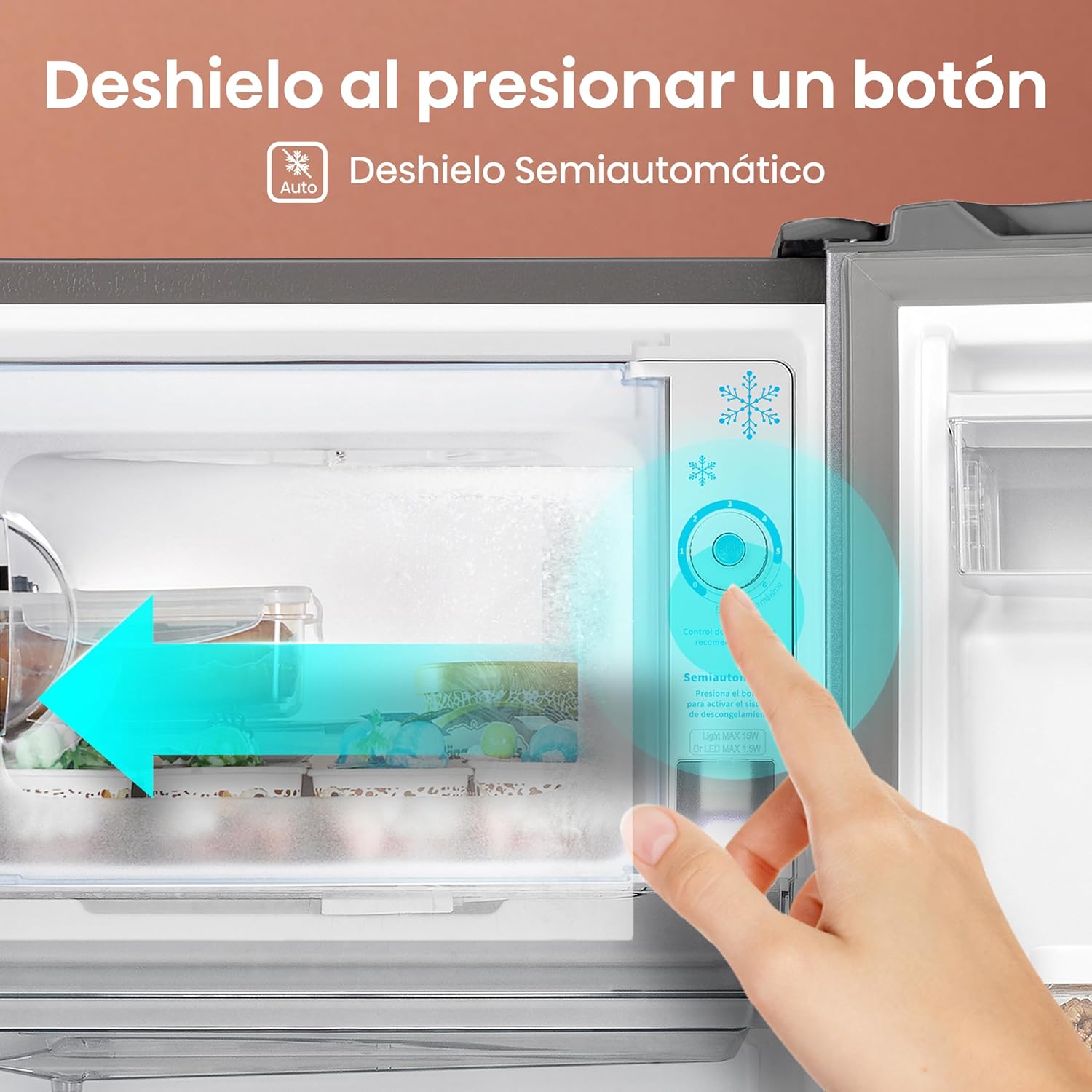 Hisense RR63D6WGX-Refrigerador Una Puerta, 6.3 pies cúbicos con Dispensador de Agua,Deshielo Semiautomático,Sello de Puerta Antibacteriano,52x54x128cm(AnchoxLargoxAlto),Gris