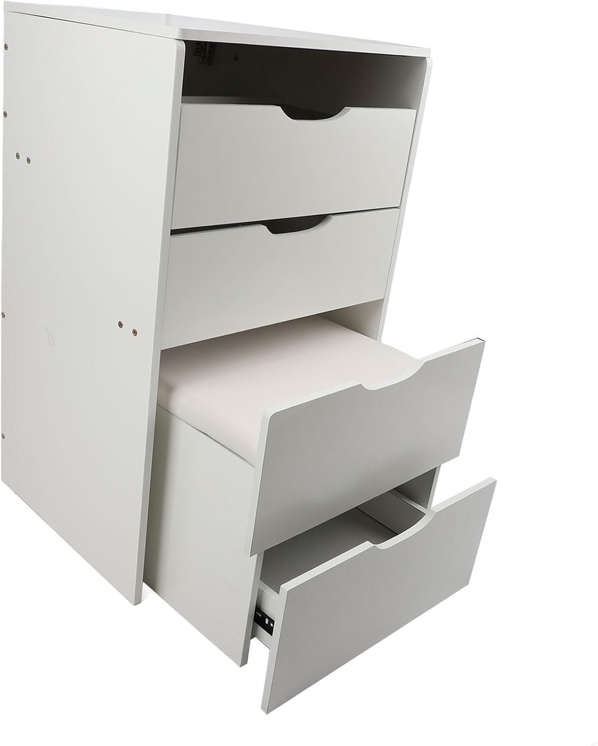 TOPINCN Tocador 3 en 1 con Espejo Abatible, Tocador de Maquillaje con Taburete Acolchado, Tocador Moderno para Dormitorio, Sala de Estar