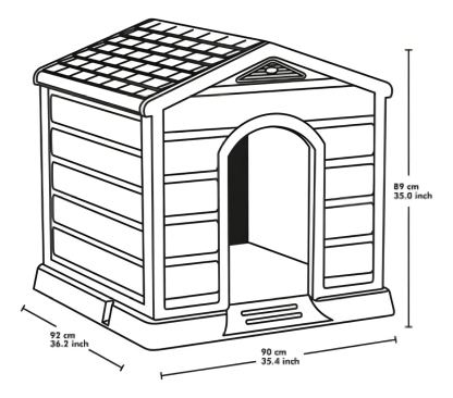 Casa Para Perro Térmica 92 X 90 X 89 Cm Rimax Raza Grande Color Marrón claro