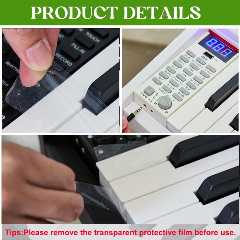 Teclado digital para piano de 88 teclas semiponderado, piano eléctrico de tamaño completo para principiantes, con soporte de partitura, pedal, adaptador de corriente, modo de auriculares,