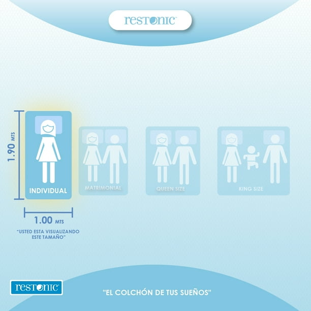 Colchon individual Duna Restonic colleccion Duna Random