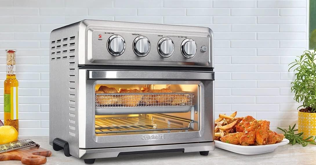 Cuisinart TOA-65 Horno Air Fryer Digital Deshidratador, Grande, Plata