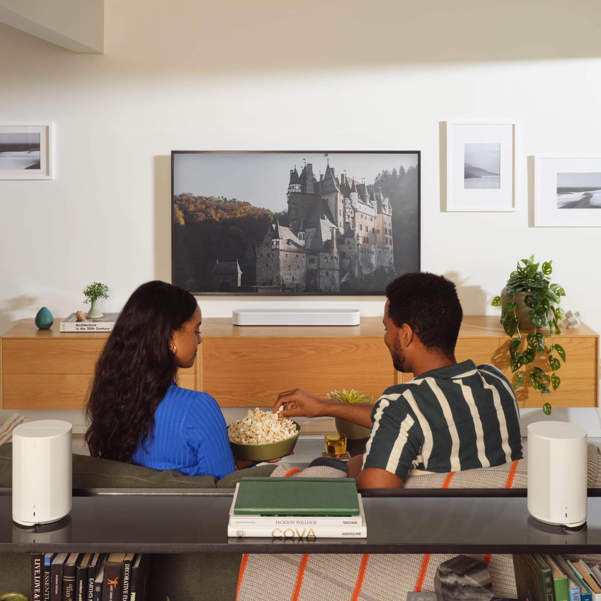 Sonos Era 100 Bocina Inalámbrica con Acústica y Conectividad de Última Generación Wi-Fi y Bluetooth - Blanco