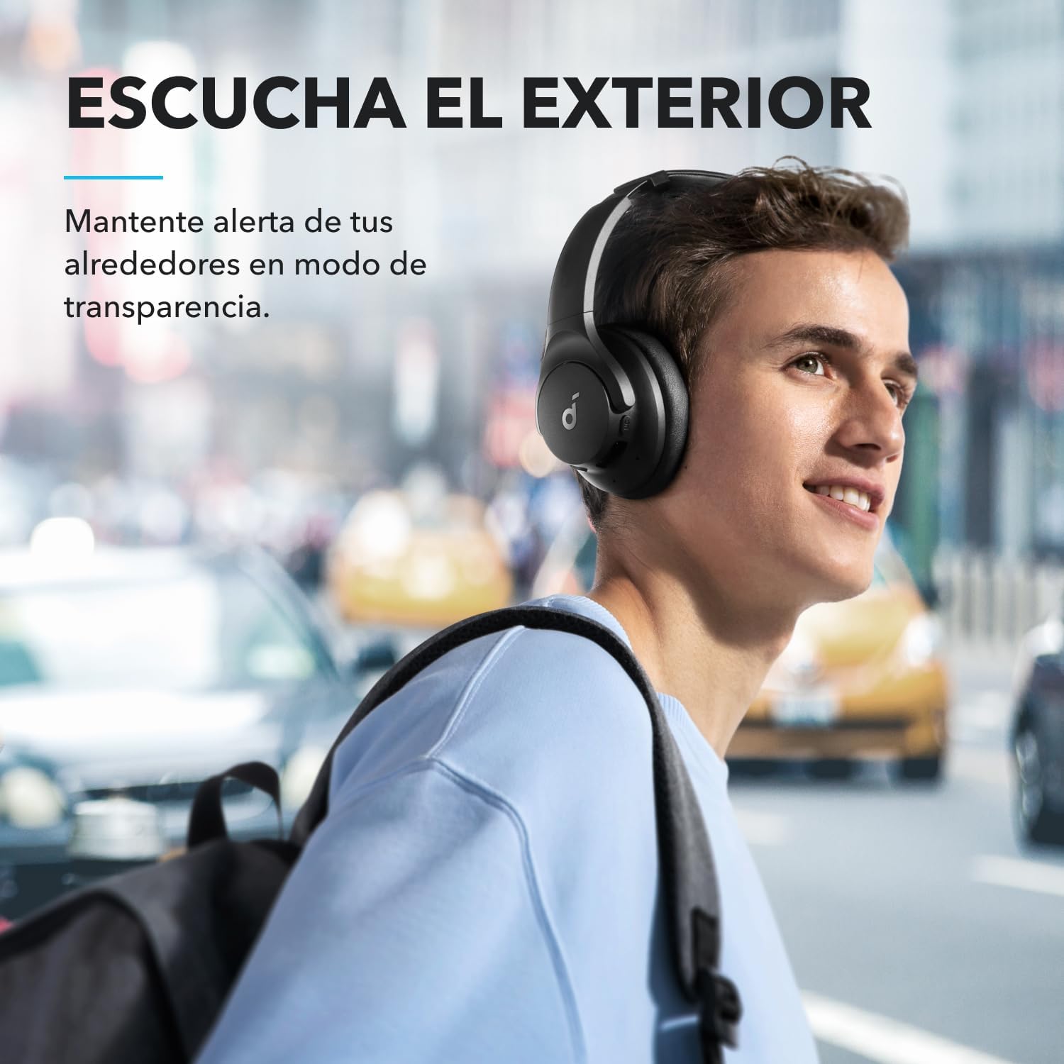 Soundcore Audífonos Inalámbricos Diadema Q20i, Cancelación de Ruido Activa Híbrida, Bluetooth, 40H ANC, Alta Resolución, Big Bass, App, Transparencia, Viajes