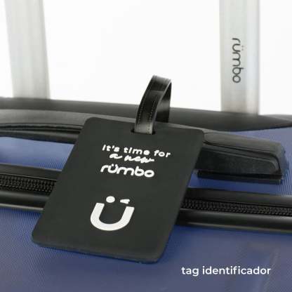 Juego 4 Maletas De Viaje Rigidas Ruedas 360 Bolsas De Viaje azul Rumbo RUM40