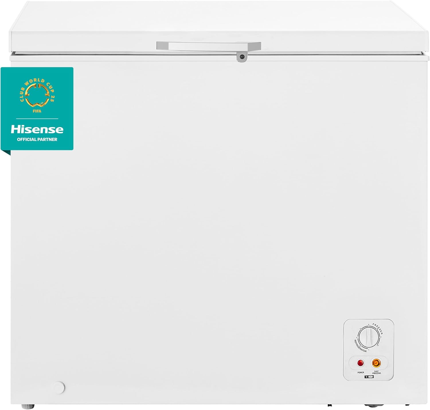 Hisense FC50D6AWX Congelador, 5 pies cúbicos, Temperatura ajustable, Fast Freeze, Cerradura de seguridad, 62x56x85cm(AnchoxLargoxAlto), Blanco