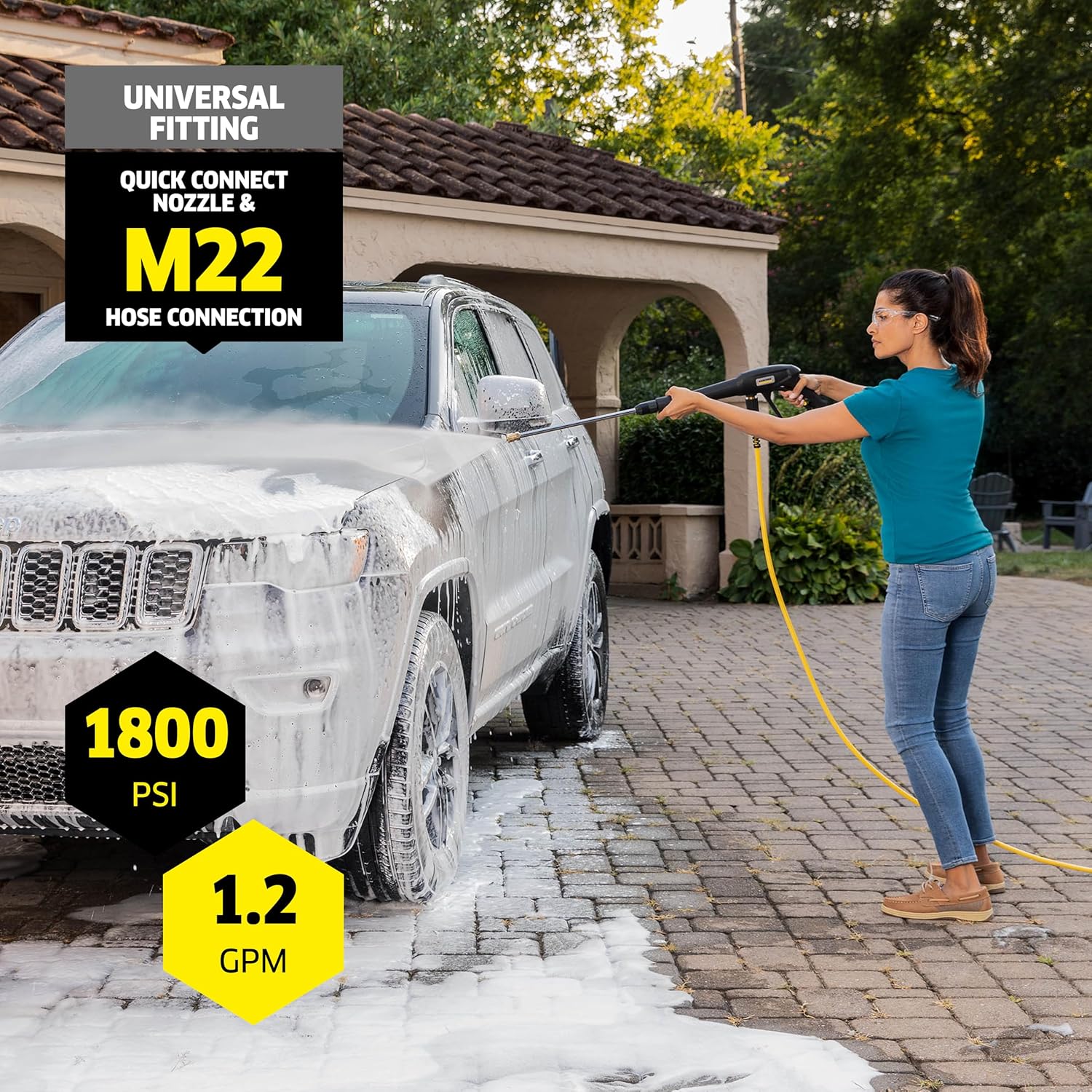 Karcher - Máquina limpiadora eléctrica a presión, K1700, Amarillo