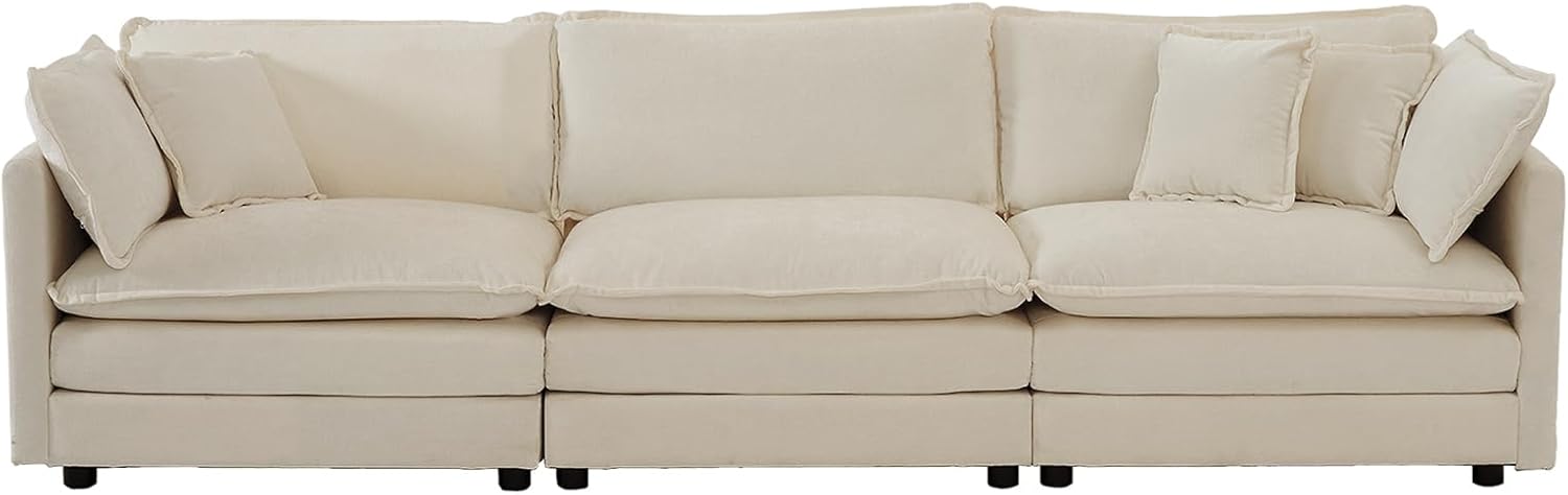Neylory - Sofá de dos plazas con 2 almohadas para sala de estar, recámara, departamento, 2 plazas de felpilla para asiento profundo