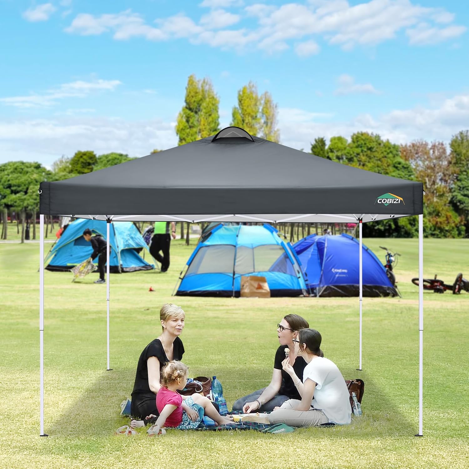 COBIZI - Toldo desplegable de 10 x 20 Pulgadas con 6 Paredes Laterales, toldo Impermeable para Eventos al Aire última intervensión, UPF 50+ cenador portátil para Fiestas, Playa, Camping, Boda,