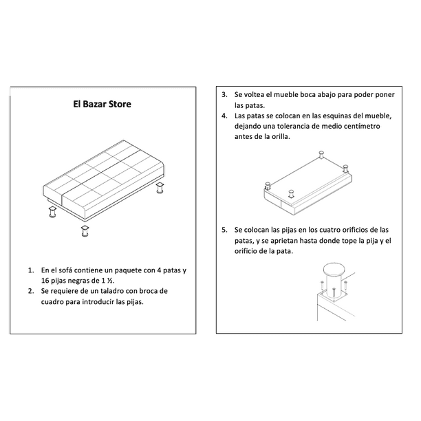 Sofa Cama Reclinable El Bazar Store New York Gris Oxford , Futon 3 posiciones, Sala