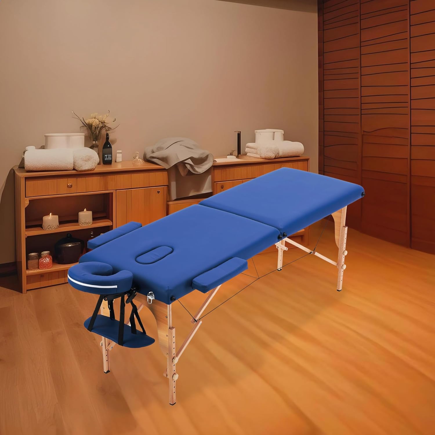 X-PROSS Cama Profesional para Tatuajes Plegable con Estuche y Altura Ajustable, Cama para SPA, Cama para Masajes Profesionales, Camilla Portátil para Fisioterapia y Quiropraxia - Negro