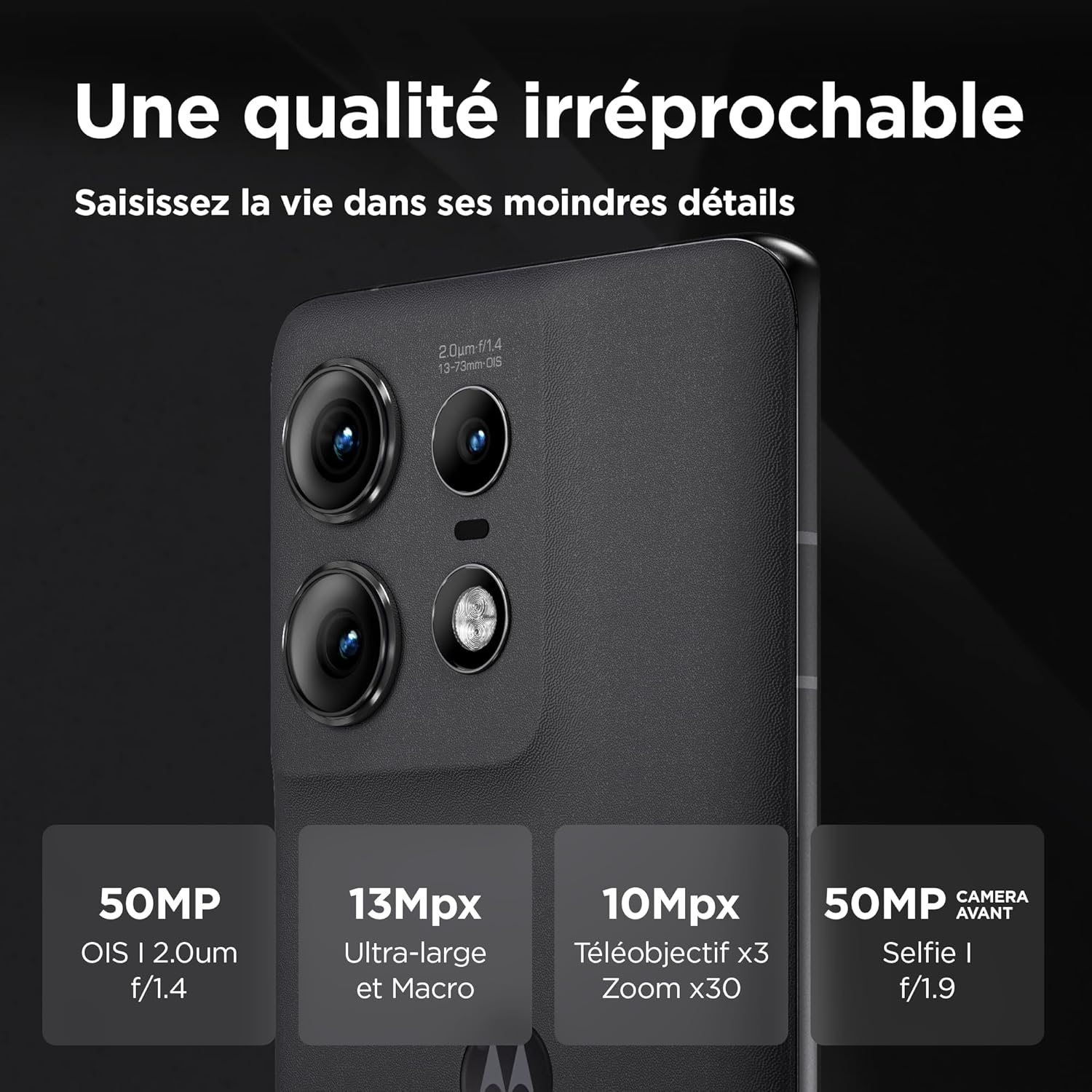 motorola Moto Edge 50 Pro - 512 GB Memoria, 12 GB RAM, Celular Desbloqueado, 1 Año de Garantía - Negro