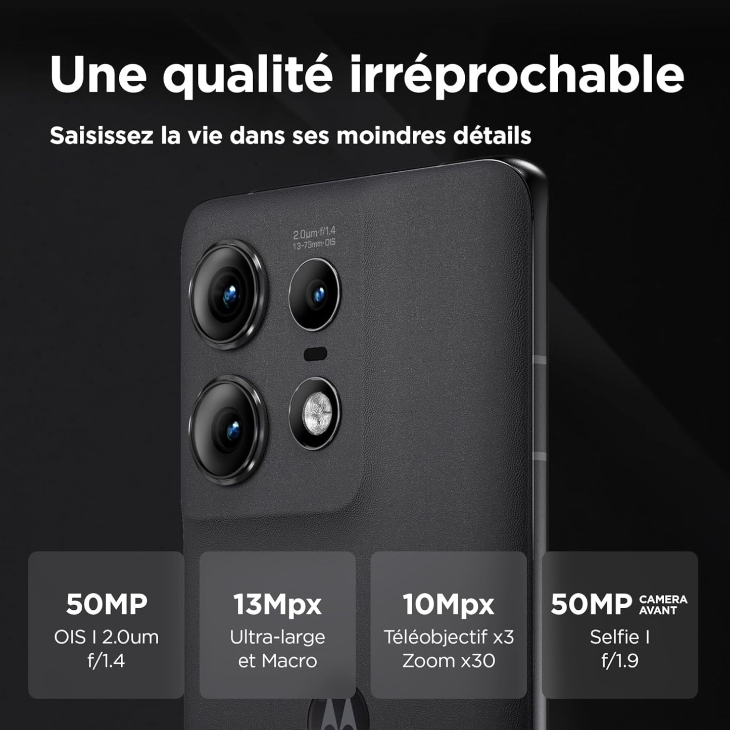 motorola Moto Edge 50 Pro - 512 GB Memoria, 12 GB RAM, Celular Desbloqueado, 1 Año de Garantía - Negro