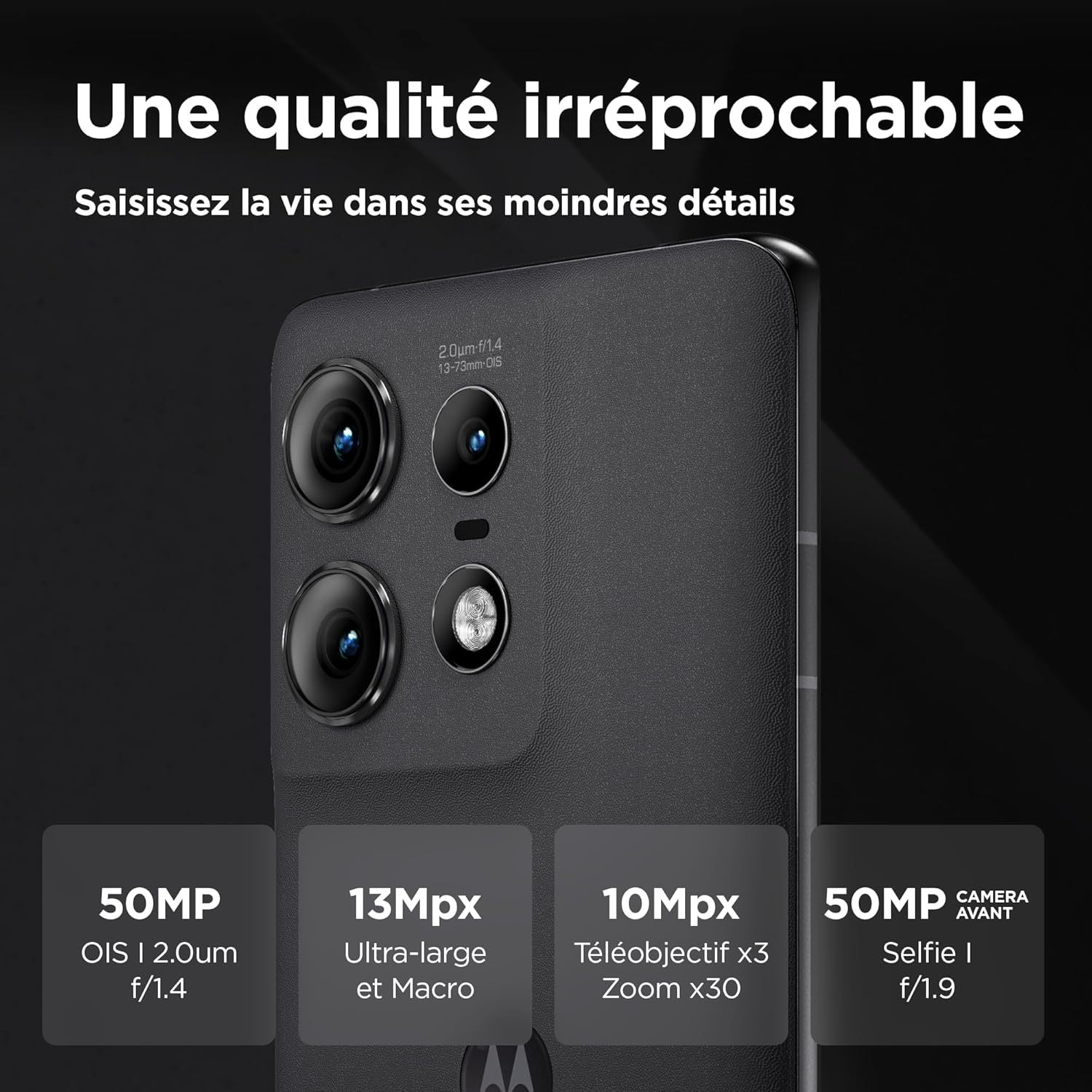motorola Moto Edge 50 Pro - 512 GB Memoria, 12 GB RAM, Celular Desbloqueado, 1 Año de Garantía - Negro